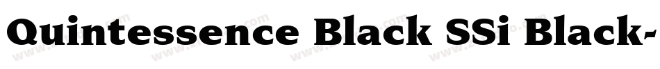 Quintessence Black SSi Black字体转换